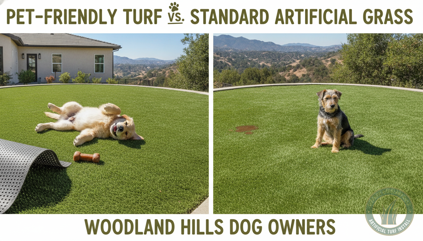 Pet-Friendly Turf vs. Standard Artificial Grass: What Woodland Hills Dog Owners Need to Know